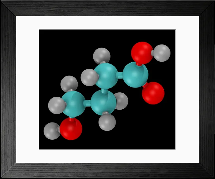 Framed Print : Model of GHB, gamma-h Framed Print : Model of GHB, gamma-h