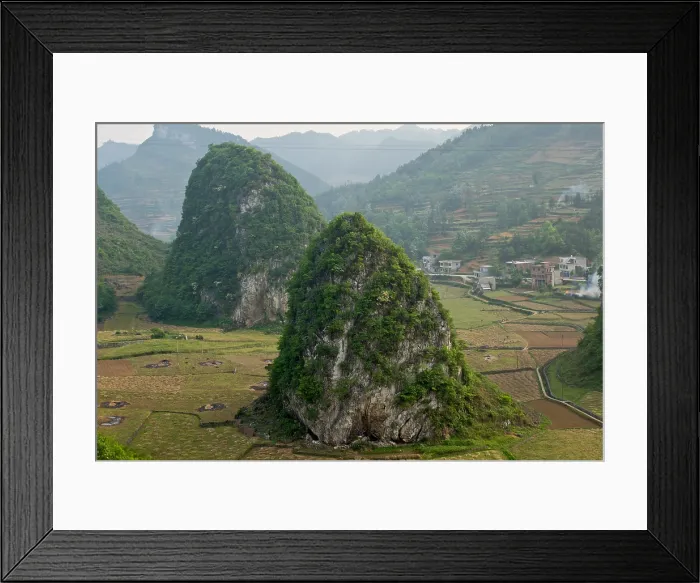 Framed Print : Karst Landscape, Guangxi China Framed Print : Karst Landscape, Guangxi China