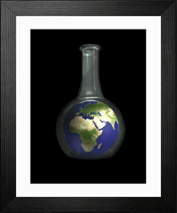 Framed Print : Earth In A Beaker Framed Print : Earth In A Beaker
