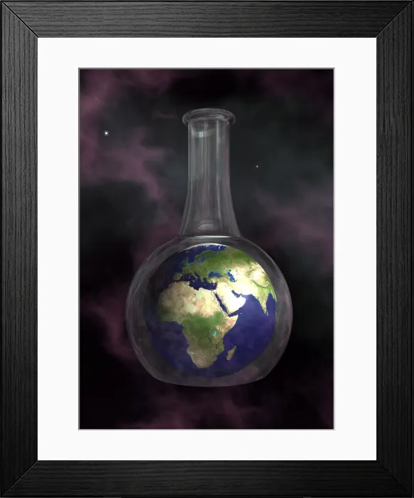 Framed Print : Earth In A Beaker Framed Print : Earth In A Beaker