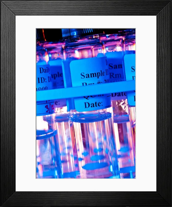 Framed Print : Samples for Scientific Testing