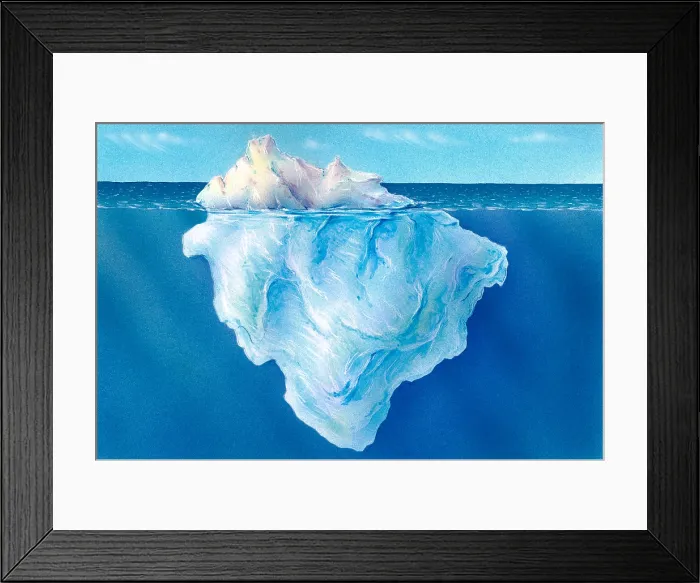 Framed Print : Iceberg. Illustration of an iceberg Framed Print : Iceberg. Illustration of an iceberg
