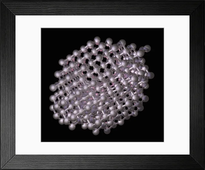 Framed Print : Diamond Crystalline Structure Framed Print : Diamond Crystalline Structure