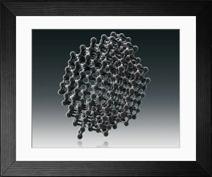 Framed Print : Diamond, Crystalline Structure Framed Print : Diamond, Crystalline Structure