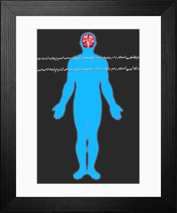 Framed Print : Brainwave illustration Framed Print : Brainwave illustration