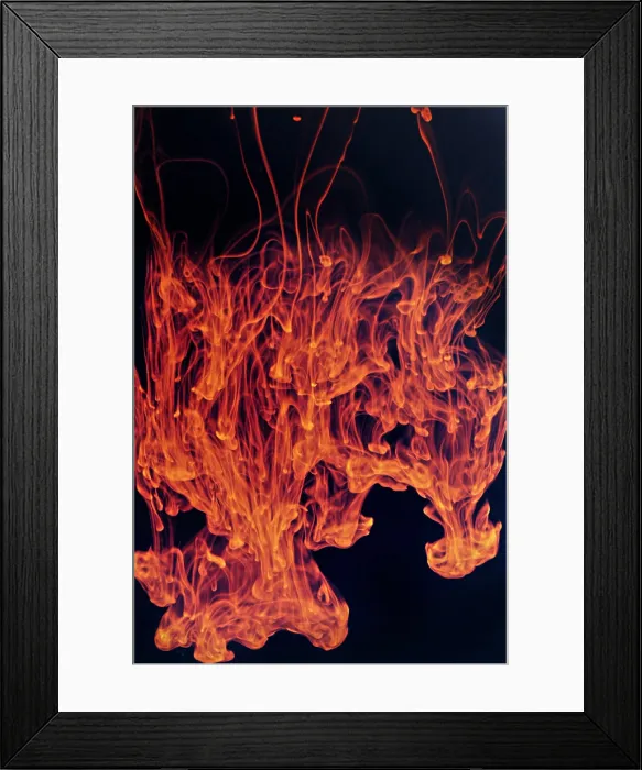 Framed Print : Colored Ink Drops Falling Into Water Framed Print : Colored Ink Drops Falling Into Water