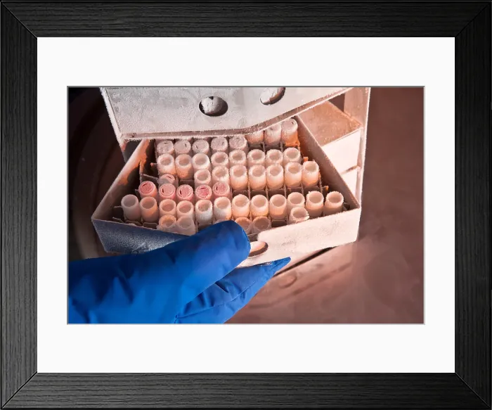 Framed Print : Samples Stored in Liquid Nitrogen Framed Print : Samples Stored in Liquid Nitrogen
