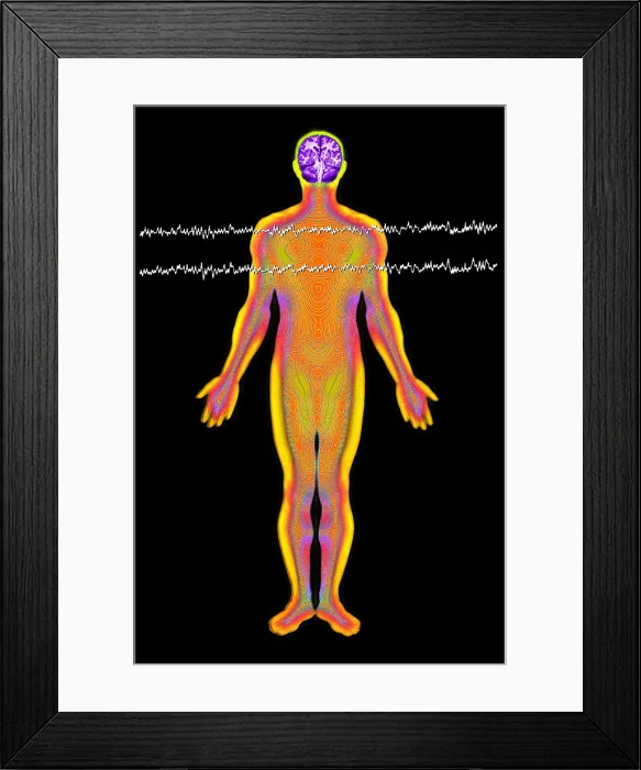 Framed Print : Brainwave illustration