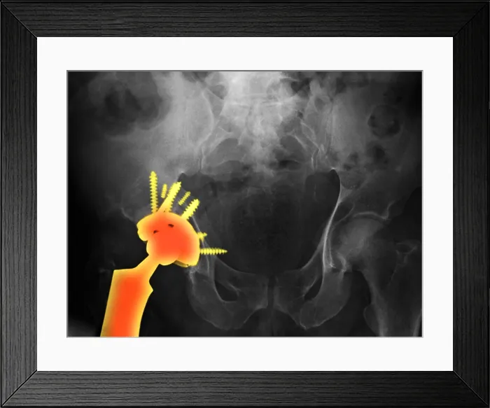 Framed Print : Dislocated Hip Replacement Framed Print : Dislocated Hip Replacement