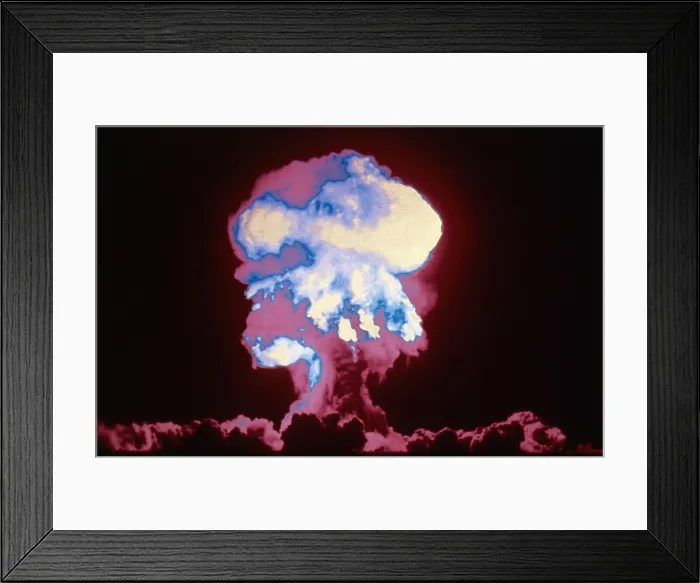 Framed Print : Atomic Blast at Night