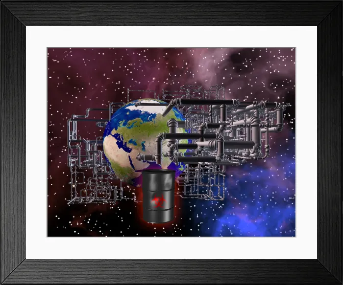 Framed Print : Earth and Pipes