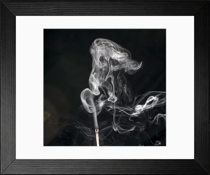 Framed Print : Smoke from a Match Framed Print : Smoke from a Match