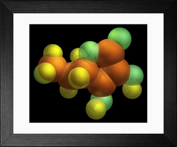 Framed Print : Vitamin C. Computer-generated molecular model of vitamin C Framed Print : Vitamin C. Computer-generated molecular model of vitamin C