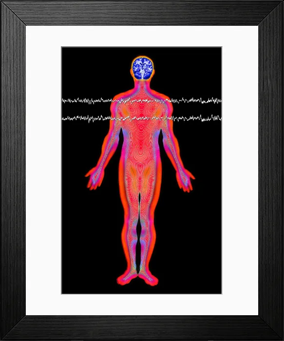 Framed Print : Brainwave illustration Framed Print : Brainwave illustration