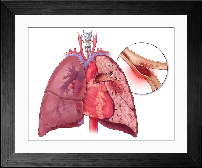 Framed Print : Pulmonary Embolism, Illustration