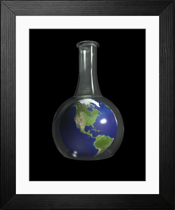 Framed Print : Earth In A Beaker Framed Print : Earth In A Beaker