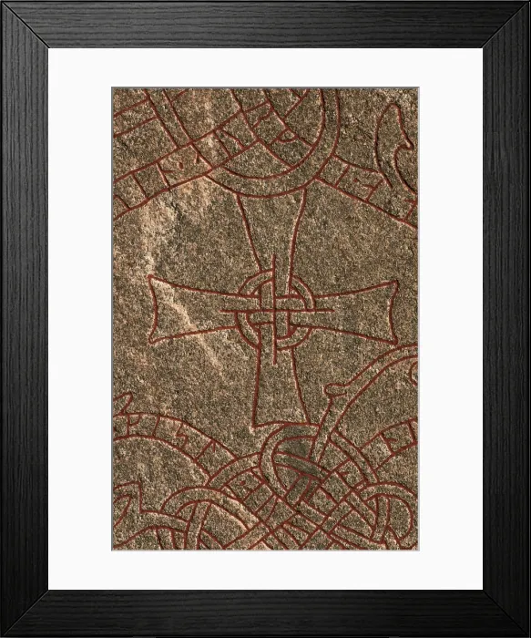 Framed Print : Runestone in Sweden Framed Print : Runestone in Sweden
