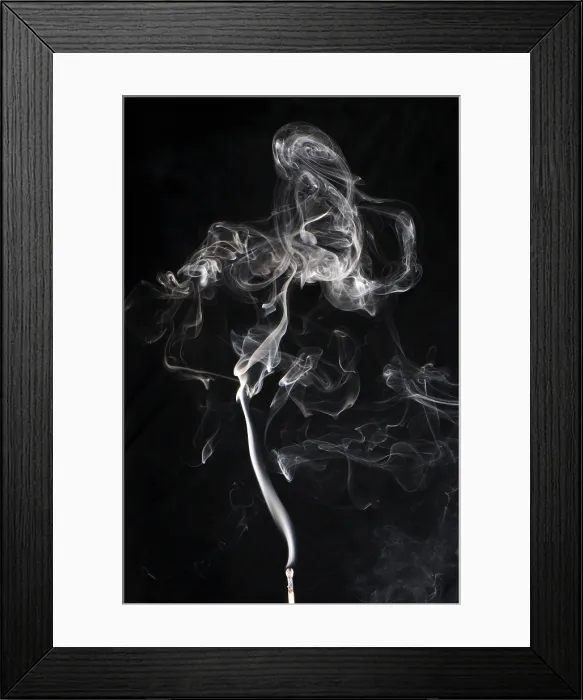 Framed Print : Smoke from a Match Framed Print : Smoke from a Match