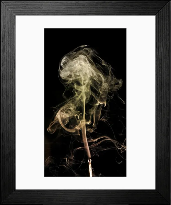 Framed Print : Smoke from a Match Framed Print : Smoke from a Match