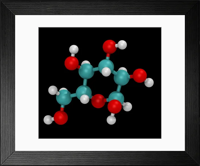 Framed Print : Glucose Molecule Framed Print : Glucose Molecule