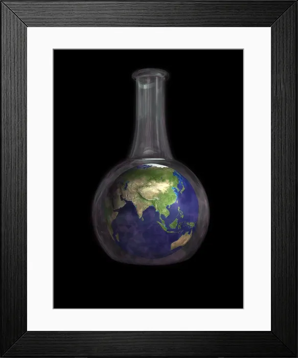 Framed Print : Earth In A Beaker Framed Print : Earth In A Beaker