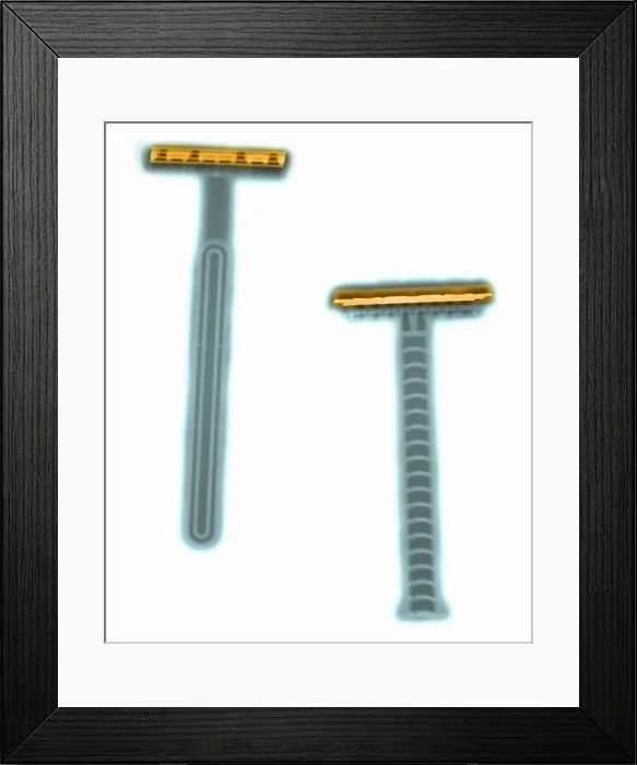 Framed Print : Razors, X-Ray Framed Print : Razors, X-Ray