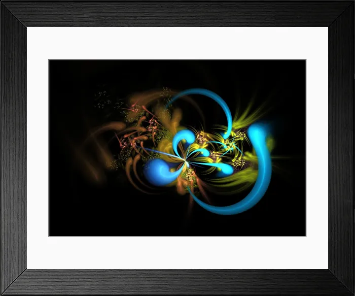 Framed Print : Fractal Flame