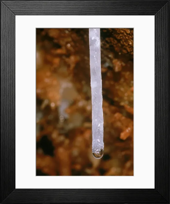 Framed Print : 'Soda Straw' cave formation Framed Print : 'Soda Straw' cave formation