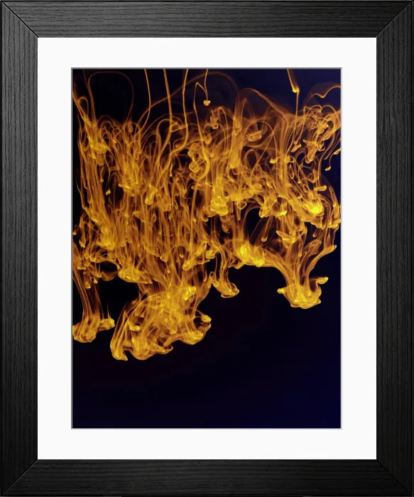 Framed Print : Colored Ink Drops Falling Into Water Framed Print : Colored Ink Drops Falling Into Water