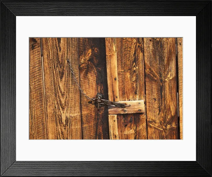 Framed Print : Barn Door and Latch Framed Print : Barn Door and Latch
