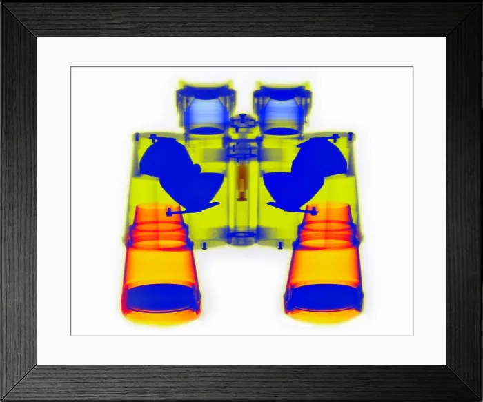Framed Print : X-ray of Binoculars Framed Print : X-ray of Binoculars