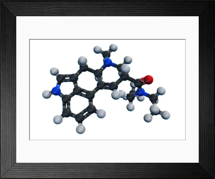 Framed Print : LSD Molecular Model Framed Print : LSD Molecular Model