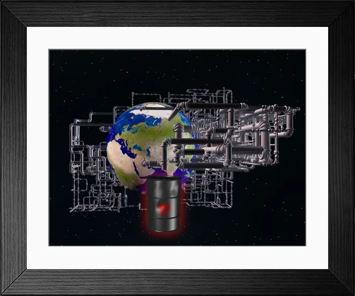 Framed Print : Earth and Pipes Framed Print : Earth and Pipes