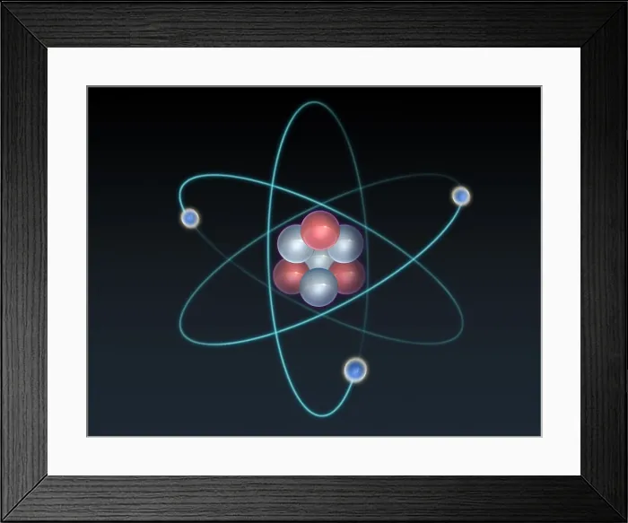 Framed Print : Lithium Atomic Model Framed Print : Lithium Atomic Model