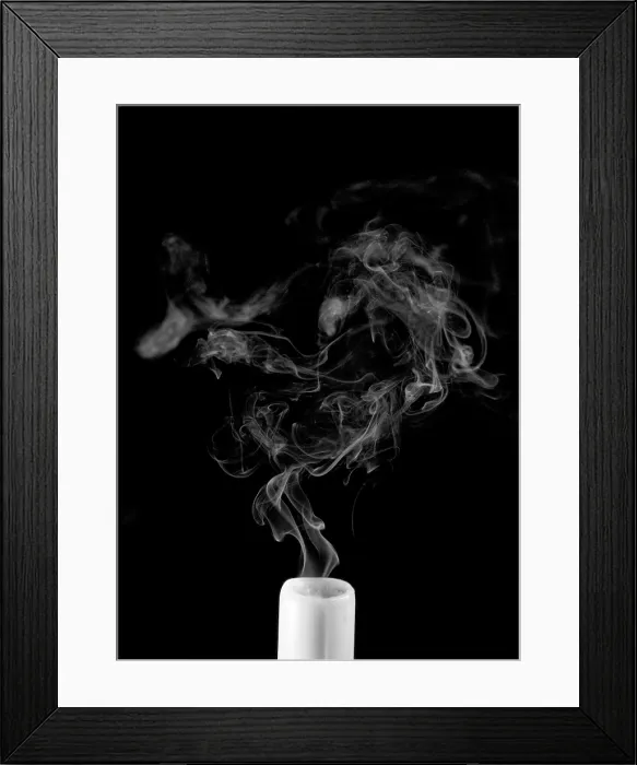 Framed Print : Smoking Candle Framed Print : Smoking Candle
