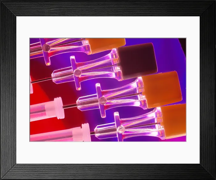 Framed Print : Biopsy needles Framed Print : Biopsy needles