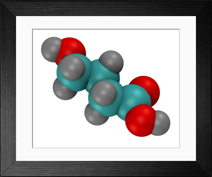 Framed Print : Model of GHB, gamma-h Framed Print : Model of GHB, gamma-h