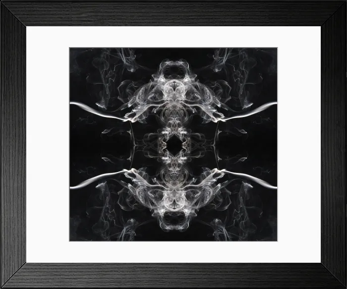 Framed Print : Digitally Created Smoke Pattern