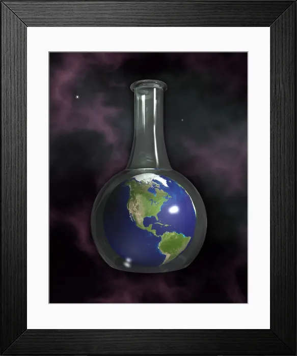 Framed Print : Earth In A Beaker Framed Print : Earth In A Beaker