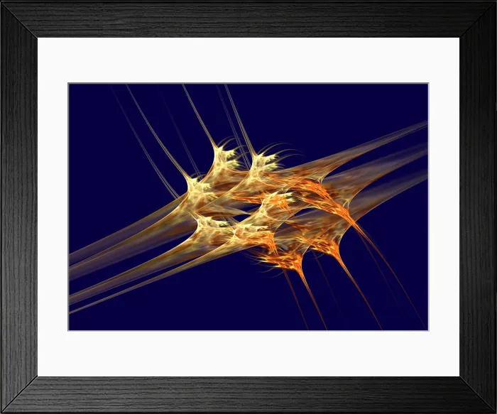 Framed Print : Fractal Flame