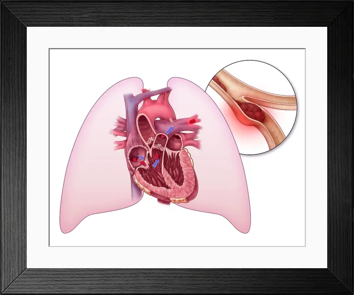 Framed Print : Pulmonary Embolism, Illustration