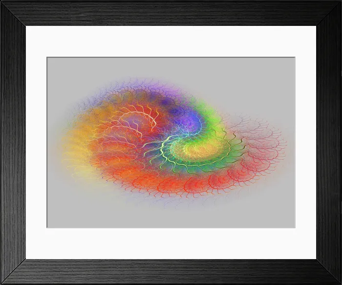 Framed Print : Fractal Flame Framed Print : Fractal Flame