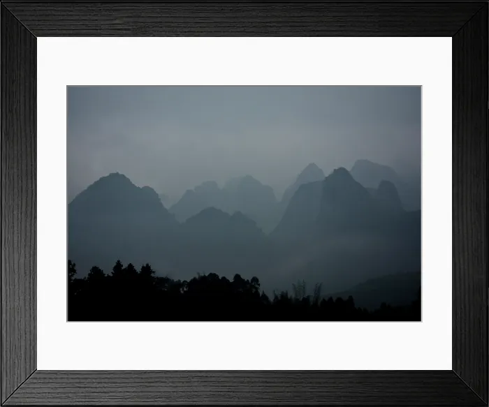 Framed Print : Misty Karst Landscape Framed Print : Misty Karst Landscape