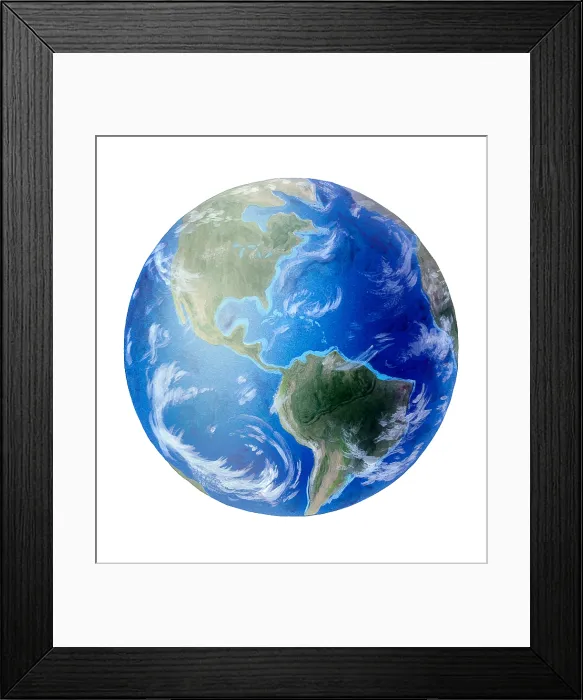 Framed Print : Earth. Illustration of the planet Earth Framed Print : Earth. Illustration of the planet Earth