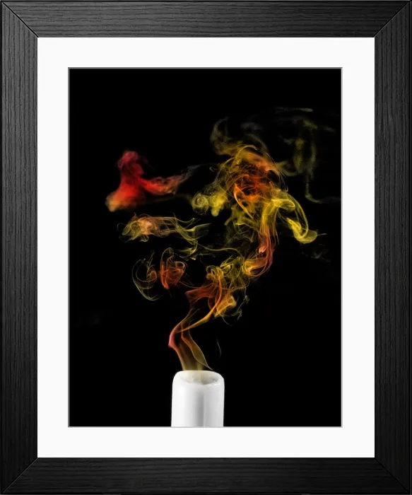Framed Print : Smoking Candle Framed Print : Smoking Candle