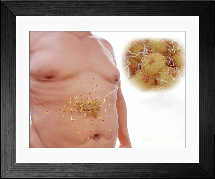 Framed Print : Visceral fat is highly hormonally active