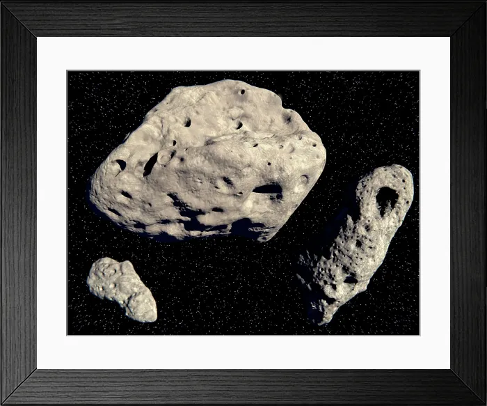 Framed Print : Asteroids, artwork Framed Print : Asteroids, artwork