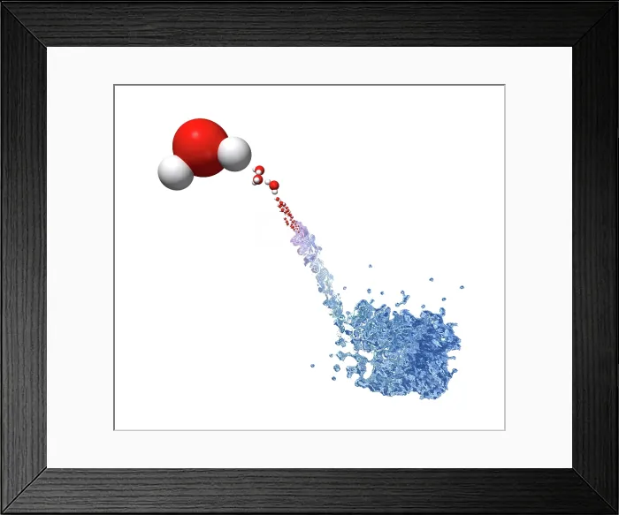 Framed Print : Water, artwork Framed Print : Water, artwork