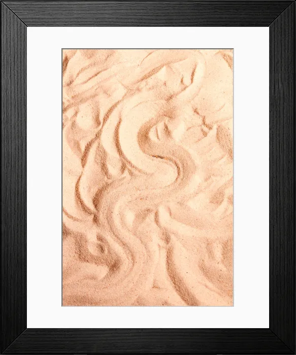 Framed Print : Kenyan Sand Boa (E. Colubrinus) Hiding in Sand