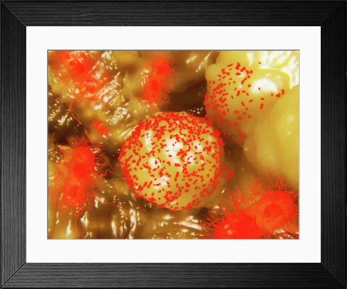 Framed Print : Bacilli, artwork Framed Print : Bacilli, artwork